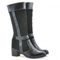 Cizme dama 3250 negru combinat
