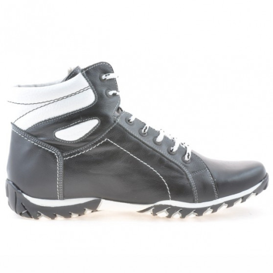 Ghete barbati 460 negru+alb Ghete barbati 460 negru+alb