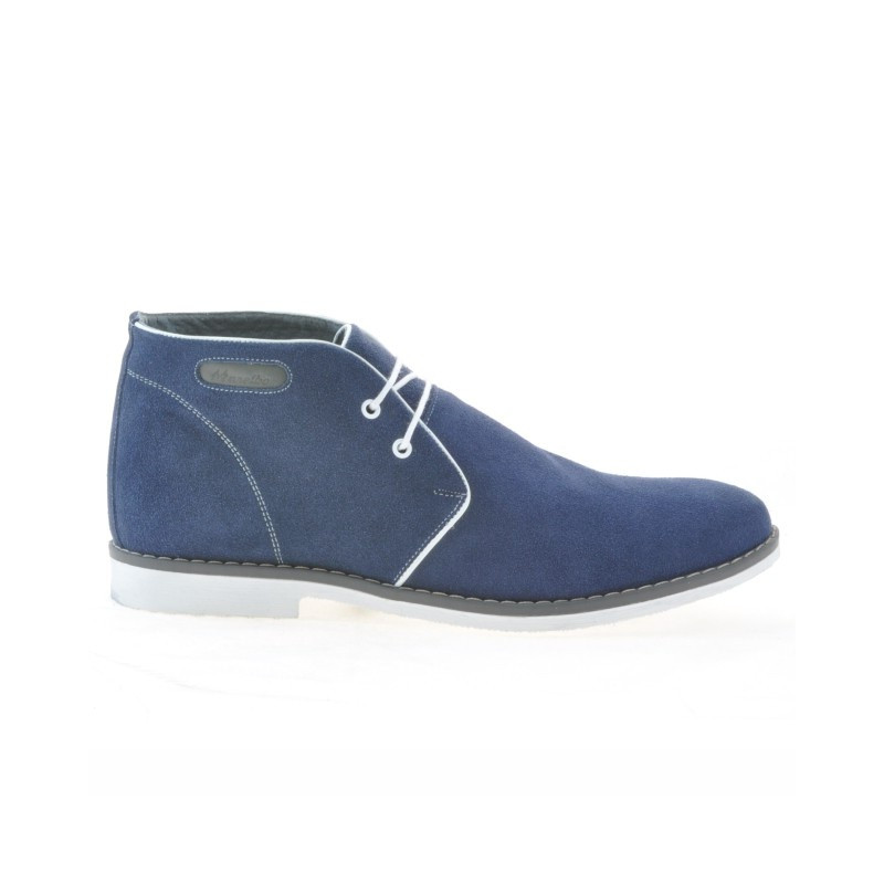Ghete barbati 454 indigo velur+alb