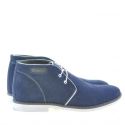 Ghete barbati 454 indigo velur+alb