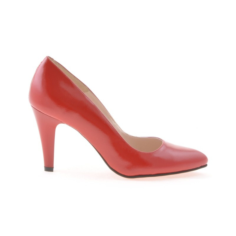 Pantofi eleganti dama 1234 lac rosu satinat