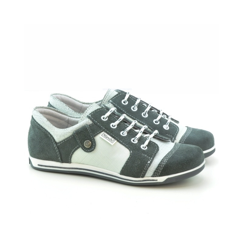 Pantofi sport dama 143-1 bufo gri+alb