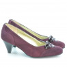 Pantofi eleganti dama 1064 bordo antilopa