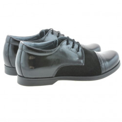 Pantofi copii 132 lac negru+negru velur