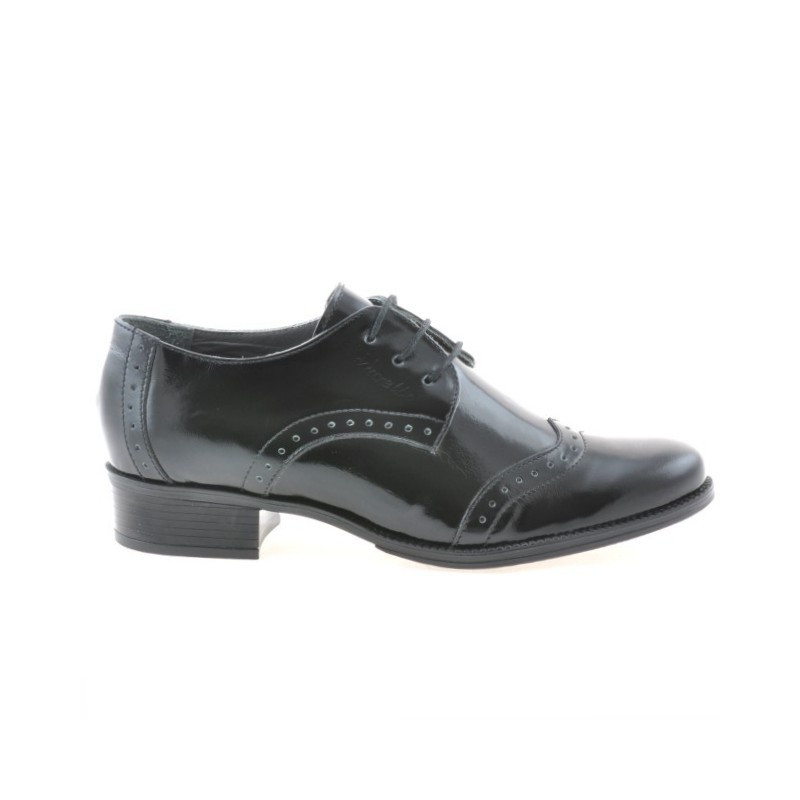 Pantofi casual dama 691 lac negru