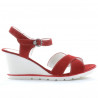 Sandale dama 5007 rosu velur