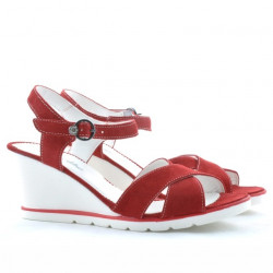 Sandale dama 5007 rosu velur