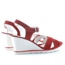 Sandale dama 5007 rosu velur