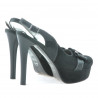 Sandale dama 1096 negru antilopa combinat