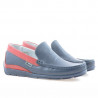 Mocasini adolescenti 395 indigo+rosu