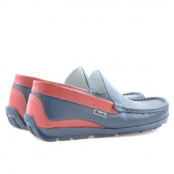 Mocasini adolescenti 395 indigo+rosu