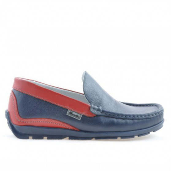 Mocasini adolescenti 395 indigo+rosu