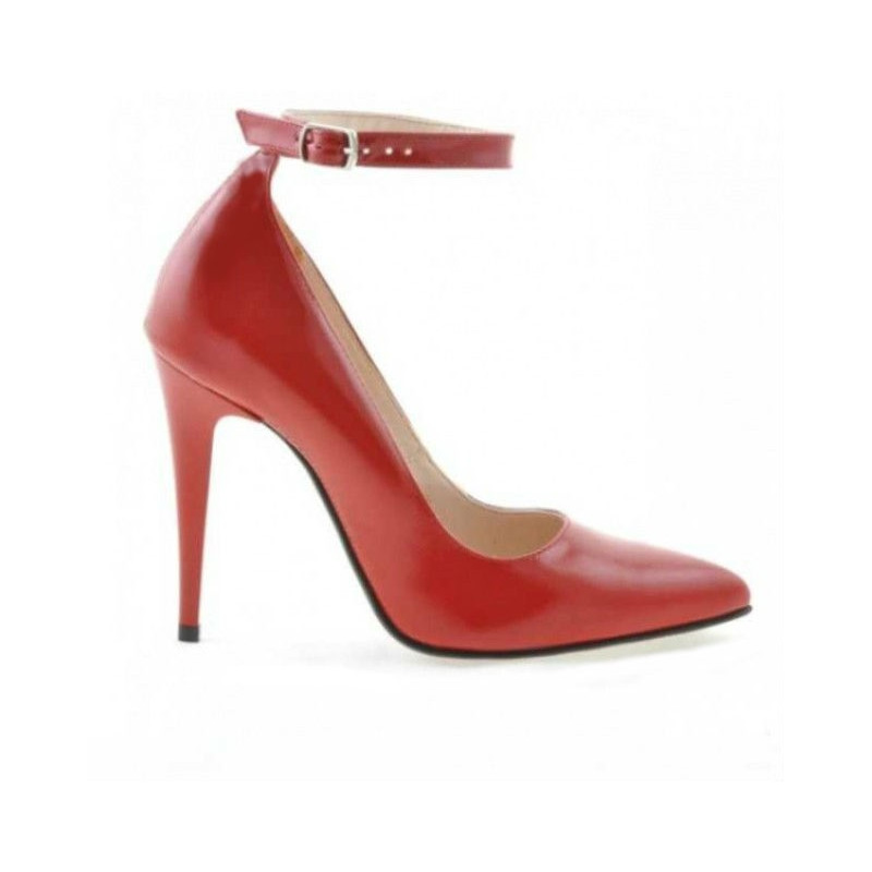 Pantofi eleganti dama 1247 lac rosu 