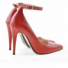 Pantofi eleganti dama 1247 lac rosu 