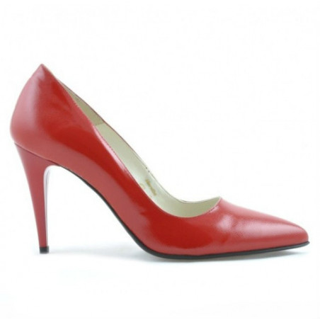 Pantofi eleganti dama 1246 lac rosu satinat