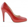Pantofi eleganti dama 1233 lac rosu satinat