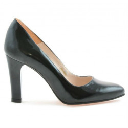 Pantofi eleganti dama 1243 lac negru satinat