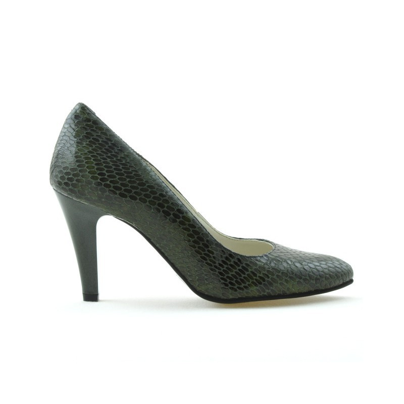 Női elegáns cipő 1234 zöld kroko