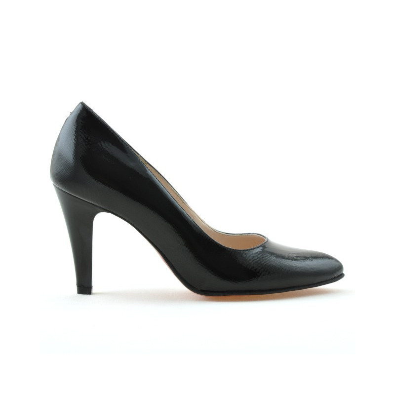 Pantofi eleganti dama 1234 lac negru satinat