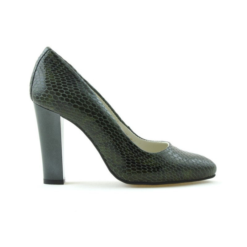 Pantofi eleganti dama 1214 croco verde