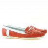 Mocasini dama 619 rosu+alb