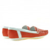 Mocasini dama 619 rosu+alb