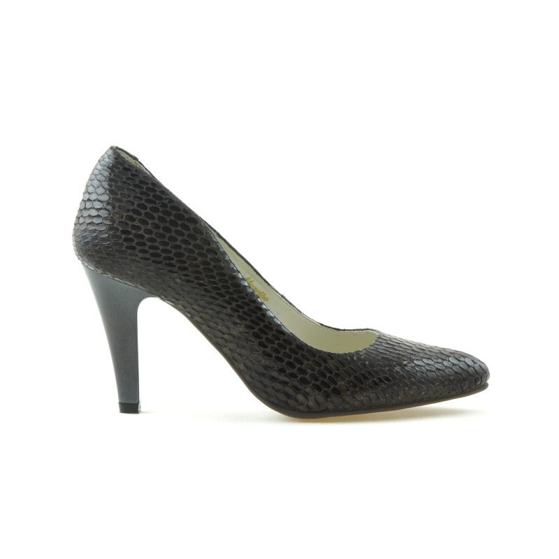 Pantofi eleganti dama 1234 croco maro