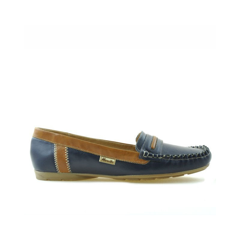 Mocasini dama 619 indigo+maro