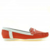 Mocasini dama 619 rosu corai+alb