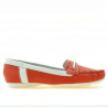 Mocasini dama 619 rosu corai+alb