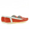 Mocasini dama 619 rosu corai+alb