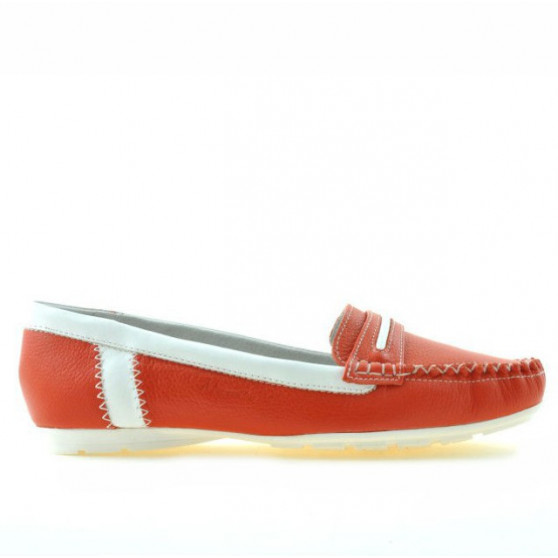 Mocasini dama 619 rosu+alb Mocasini dama 619 rosu+alb