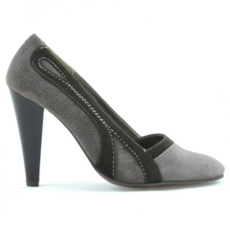 Pantofi eleganti dama 1208 nisip antilopa combinat