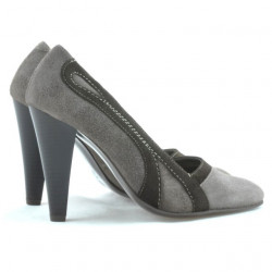 Pantofi eleganti dama 1208 nisip antilopa combinat