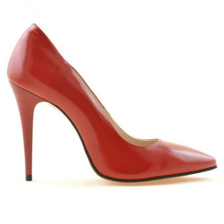 Pantofi eleganti dama 1241 lac rosu satinat
