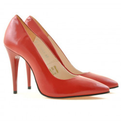 Pantofi eleganti dama 1241 lac rosu satinat
