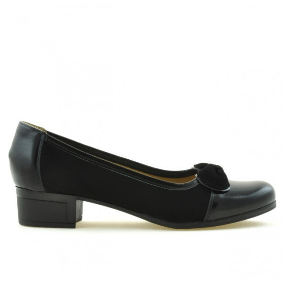 Pantofi casual / eleganti dama 650 lac negru combinat Pantofi casual / eleganti dama 650 lac negru combinat