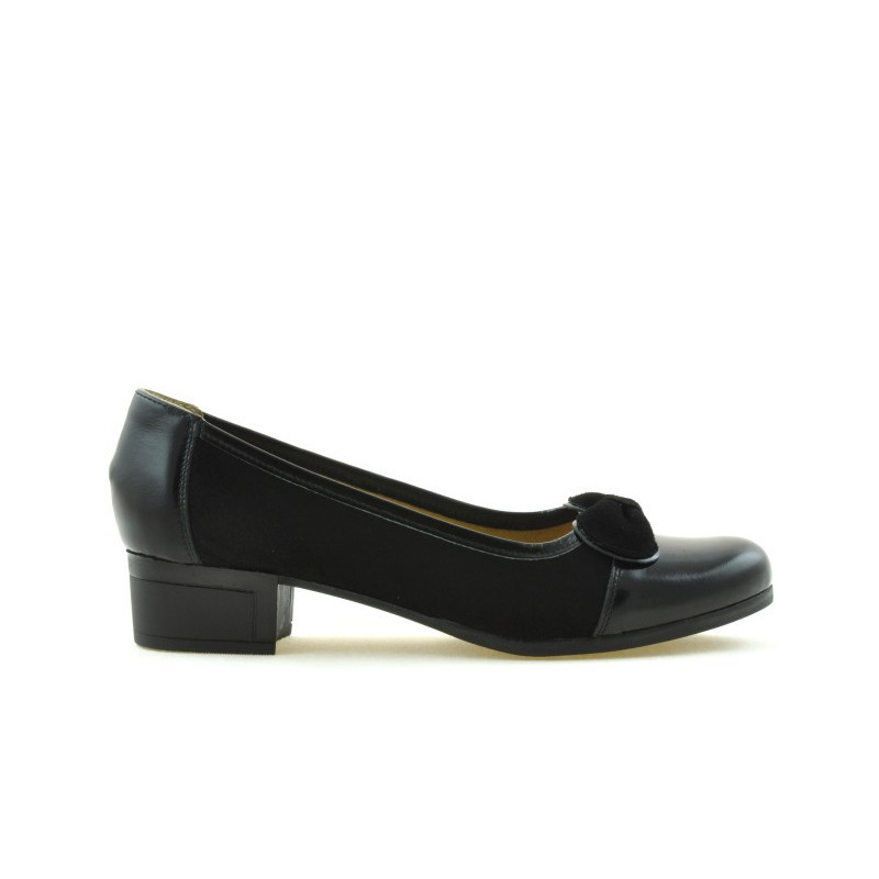 Pantofi casual / eleganti dama 650 lac negru combinat
