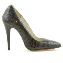 Pantofi eleganti dama 1241 croco maro