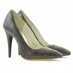 Pantofi eleganti dama 1241 croco maro