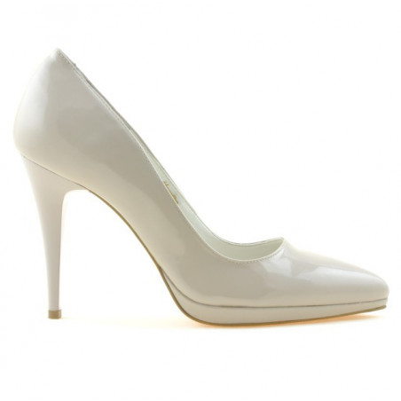 Pantofi eleganti dama 1244 lac bej sidef