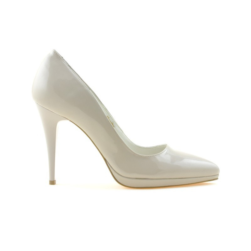Pantofi eleganti dama 1244 lac bej sidef