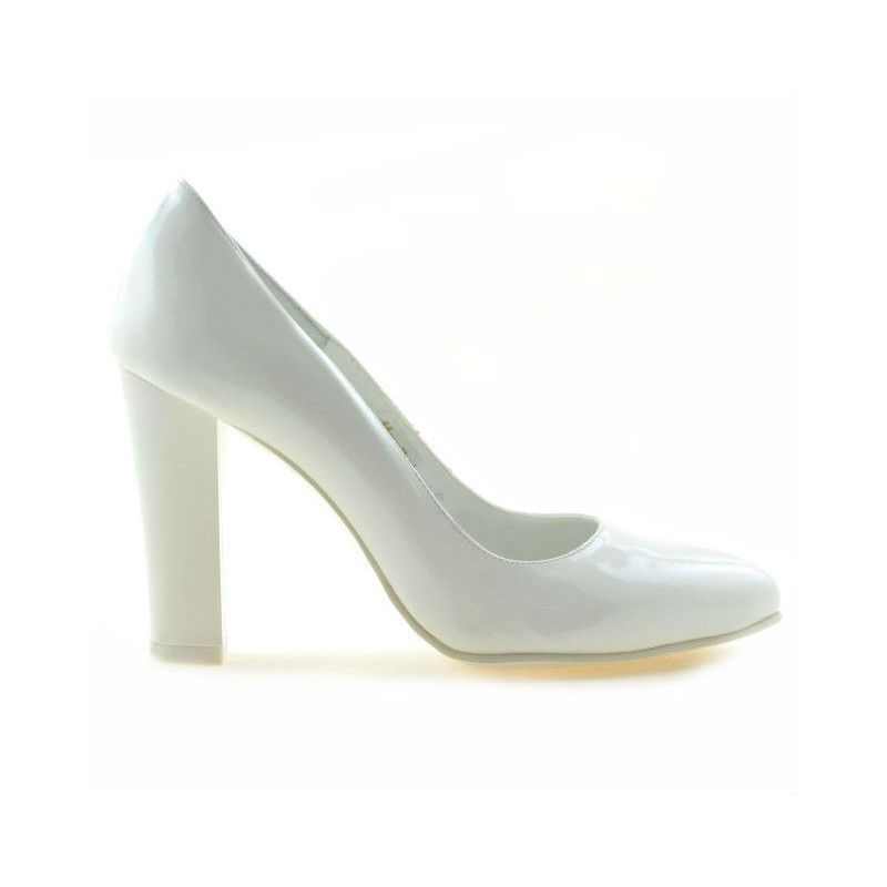 Pantofi eleganti dama 1214 lac alb