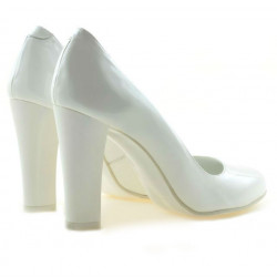 Pantofi eleganti dama 1214 lac alb